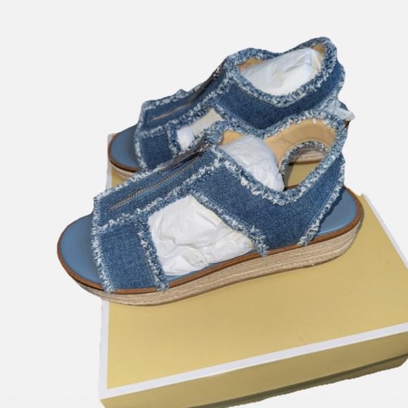 Michael Kors Denim Berkeley Espadrilles Size 8 New In Box - Picture 3 of 6